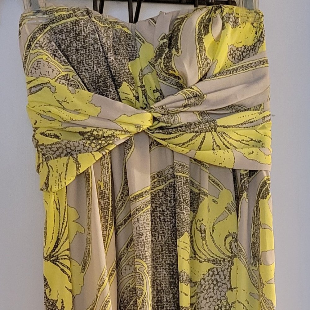 Yellow/gray casual dress